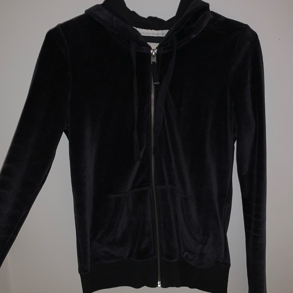 Dark Green Velvet Zip Up Sweater